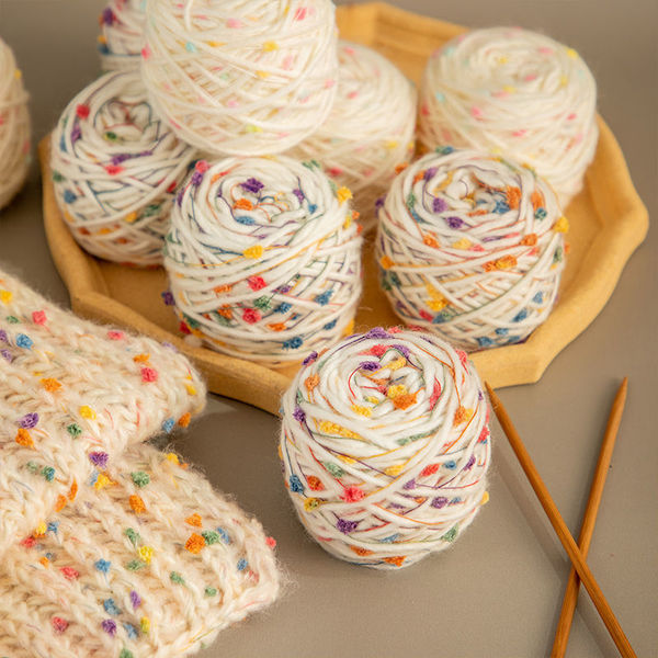 Rainbow ball of yarn