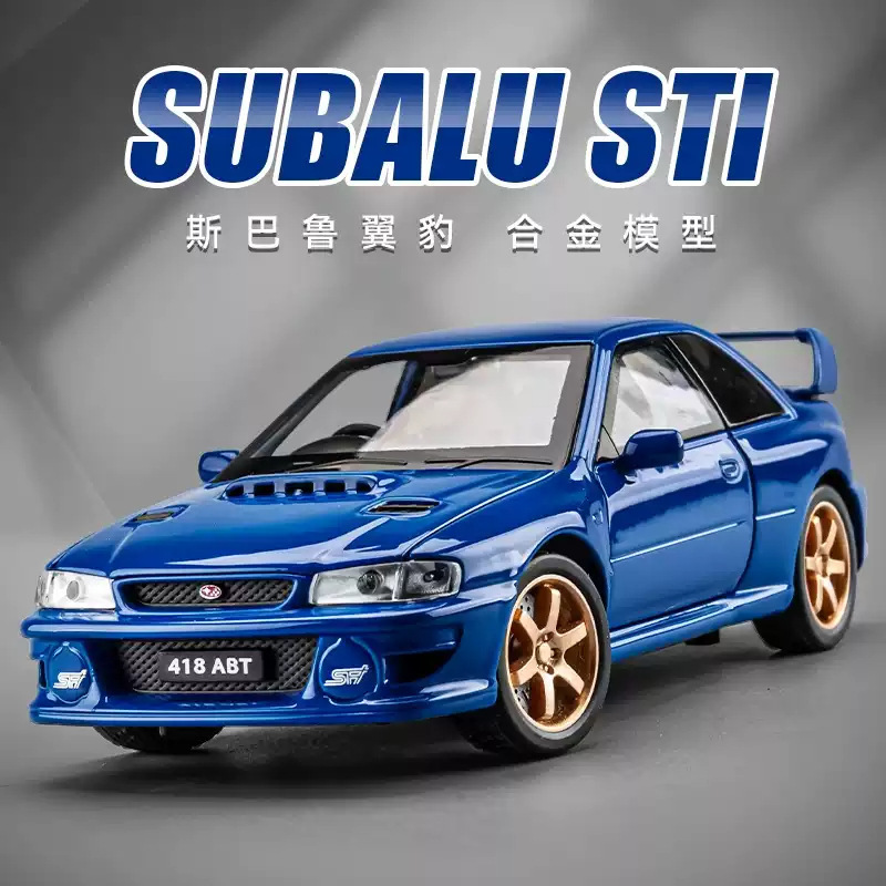 1:32 Subaru Sti Impreza Alloy Car Model Artificial Jdm Sports Car Ornaments Kidsren's Toys Car Wholesale