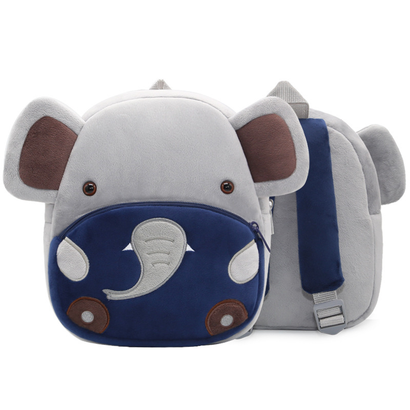 3D lindos dibujos animados peluche niños jardín de infantes mochila escolar movimiento de animales escolares mochila de peluche mochila de niños