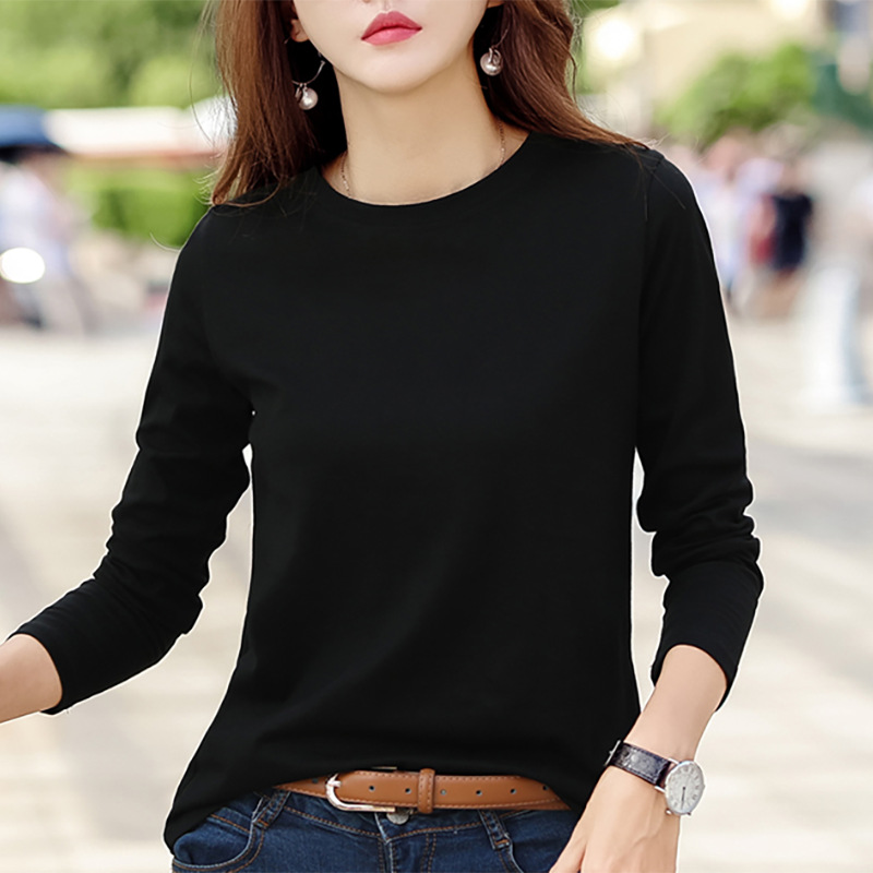 블랙 라운드넥 긴소매