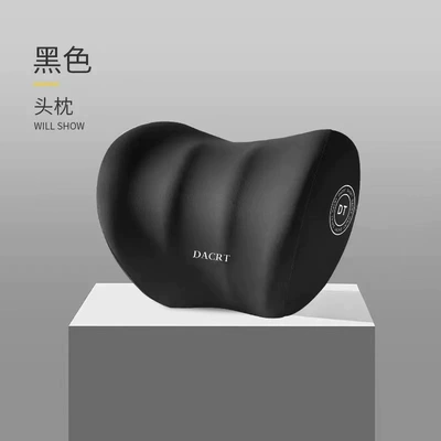 seat memory foam waist protection Headrest - black-headrest