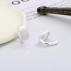 Fashionable universal matte square design brand earrings, silver 925 sample, simple and elegant design, European style