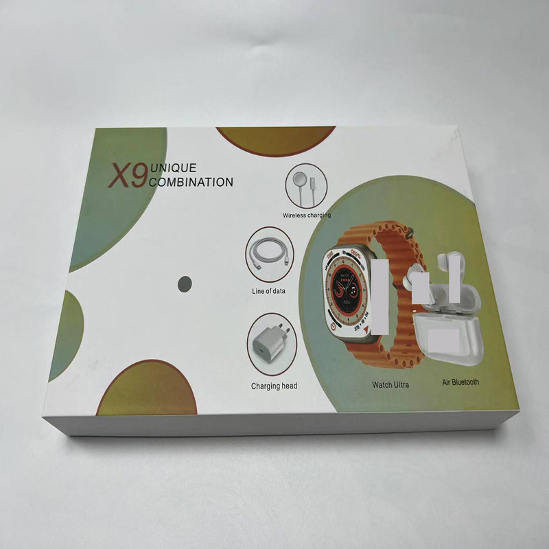 クロスボーダー X8/X9/X10 スマートウォッチワイヤレスパワーバンク Bluetooth ヘッドセット充電プラグ 6 点セットダブル時計ストラップ|undefined