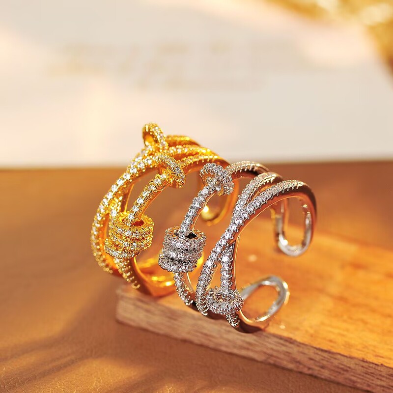 2024 New Fashion Smart Anxiety Relieve Stress Operation Rotating Beads Personality Design Ring for Women