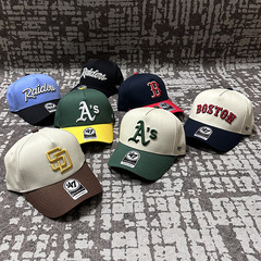 47brandレッドソックスハンチング新型ASアルファベット刺繍レイダーチーム野球帽男女チーム帽子