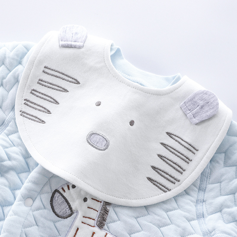 Bebé mono bebé caliente mameluco de manga larga mameluco recién nacido sin hueso ropa lindo babero cierre a presión