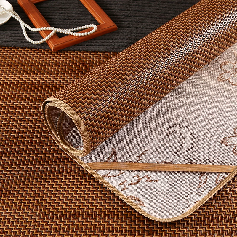 Double-sided home foldable silk summer winter mat