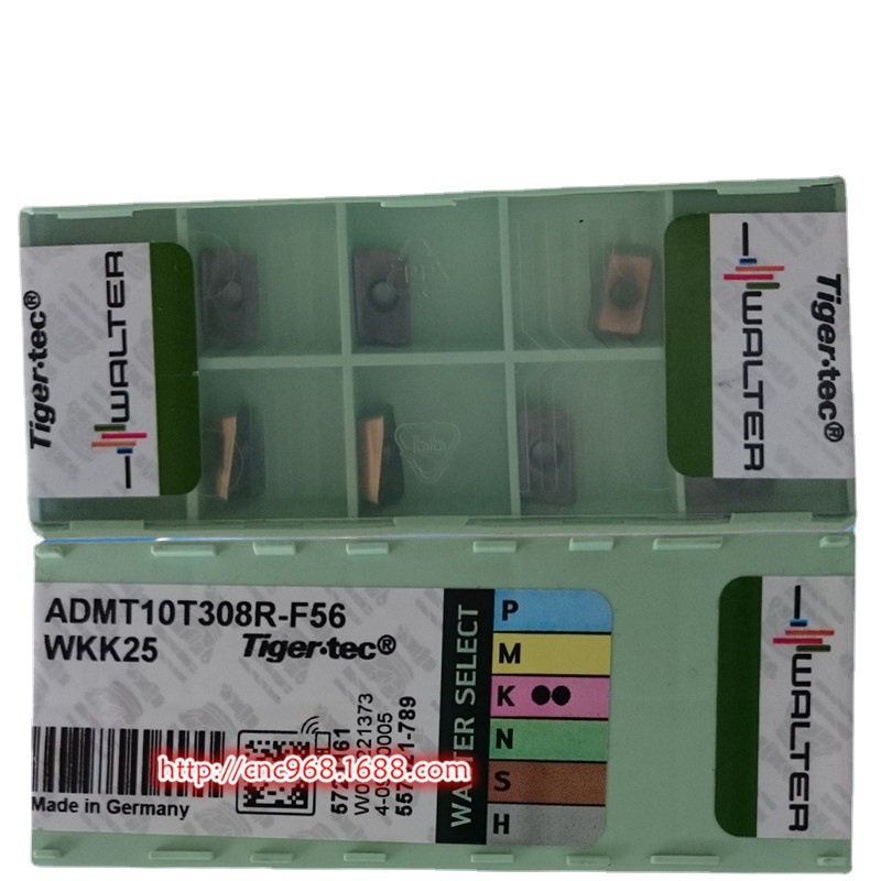 德国瓦尔特R0.8硬质合金涂层刀片ADMT10T308R-F56 WKK25铣刀粒