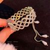 Advanced hairgrip with tassels, ponytail, crab pin, hair accessory, high-quality style, orchid