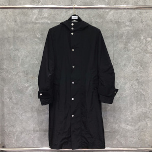 Dongguan brand factory direct TB windbreaker men's mid-length early autumn women's thin loose rear split hooded coat