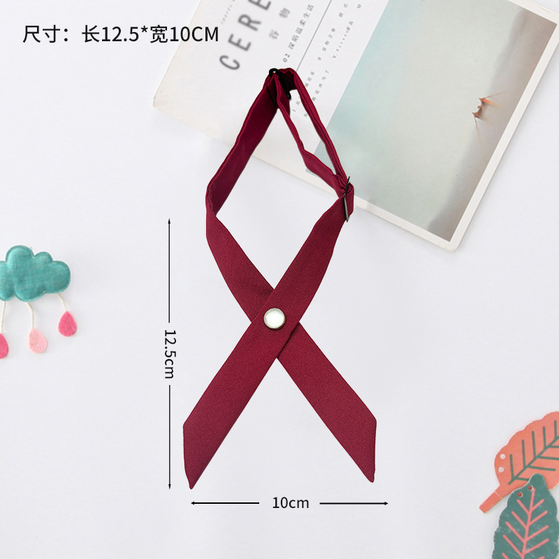 Pajarita para niños nuevo estilo niña estilo universitario flor de cuello color sólido mango largo jk uniforme de mujer cuello flor traje escolar tailandés accesorios