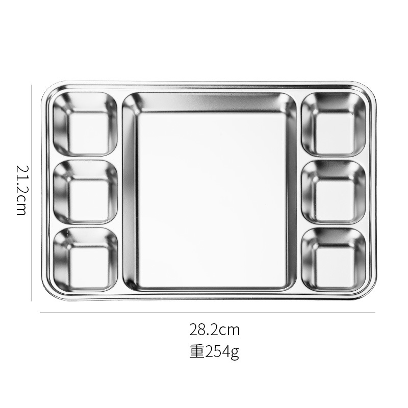 304 plato de acero inoxidable estilo coreano creativo de salsa de barbacoa plato multipropósito de bocadillos plato de comedor de partición de buffet