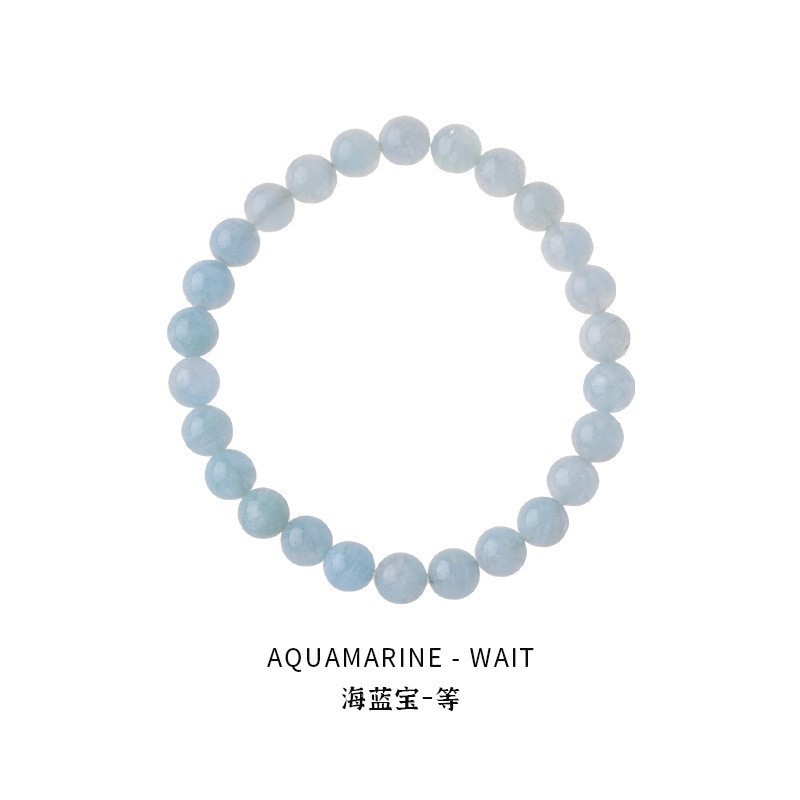 晗珞~海蓝宝锆石串珠手链夏日小清新水晶手串气质轻奢高级感手饰|undefined