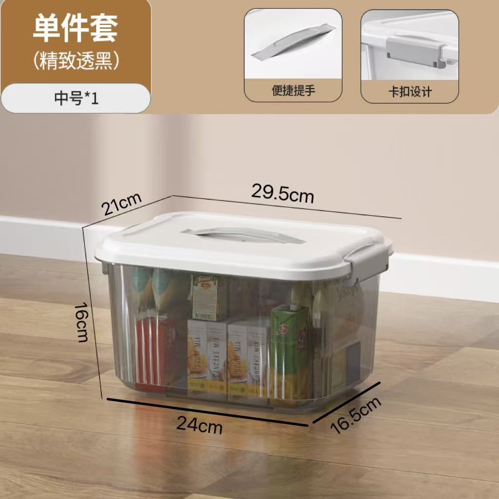 Caja de almacenamiento plástico con tapa portátil ecológica varios tamaños image 25