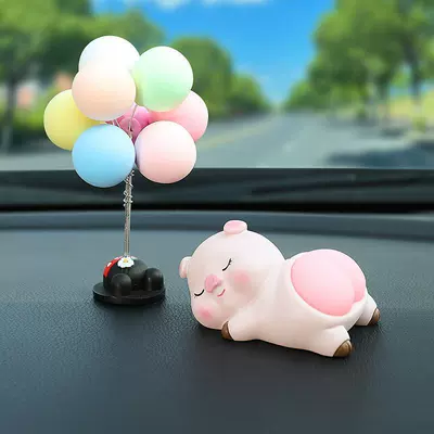 Q play fart king car: Car ornaments - little-piggymacaron-balloon