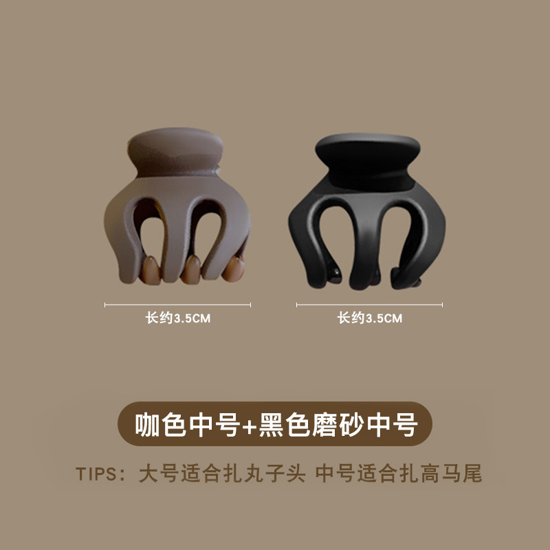 Caja de cabello de cola de caballo alta fija artefacto mágico bola cabeza agarrando clip de calabaza cabeza atrás anti-colapso pequeño tocado para mujeres