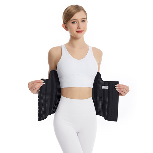 Gathered breathable ice silk thin latex waist shaping waist shaping girdle belt for women's abdominal control tool
