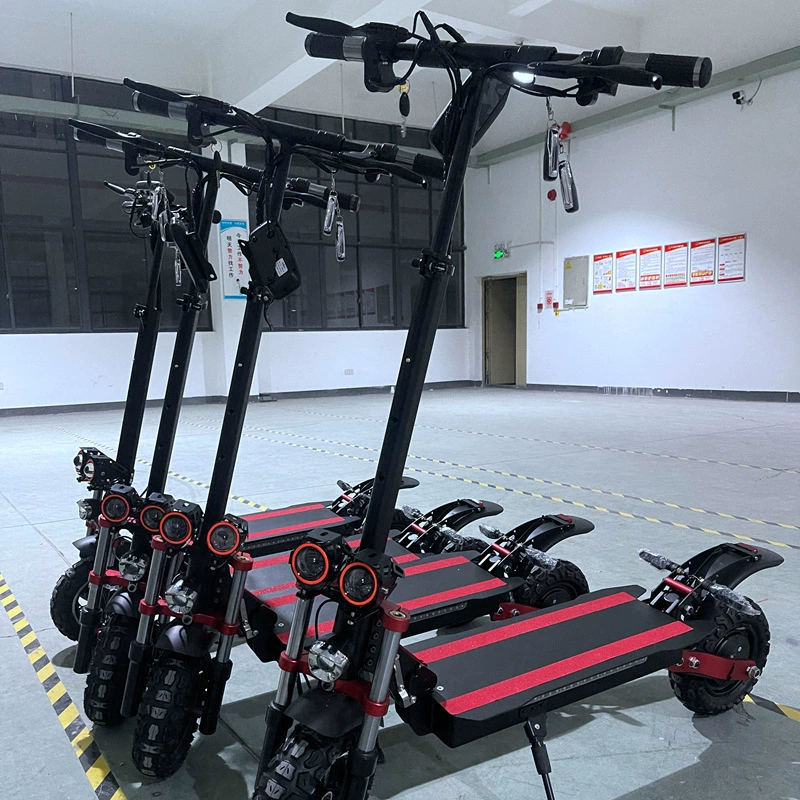 Foldable electric shock-absorbing scooter for adults