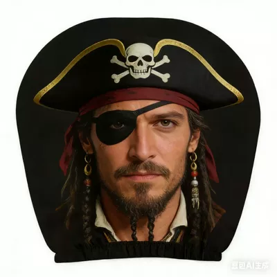 can provide custom labeling and funny, Universal seat cover - pirate-character-personalized-print-double-sided-printing-1-piece