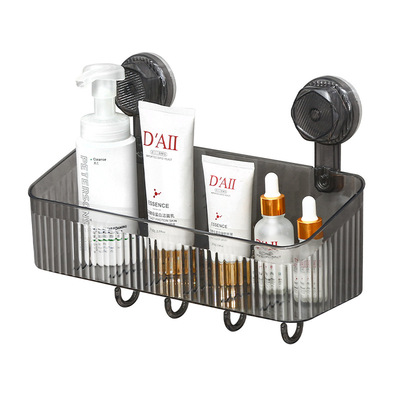 卫生间吸盘置物架浴室架子免打孔厕所洗手台挂篮厨房壁挂式收纳盒