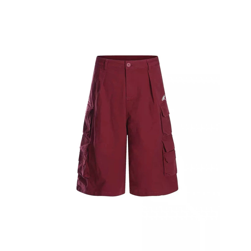 Укороченные широкие брюки-карго в американском ретро-стрит-стиле с несколькими карманами для мужчин и женщин, летние свободные прямые повседневные брюки модного бренда