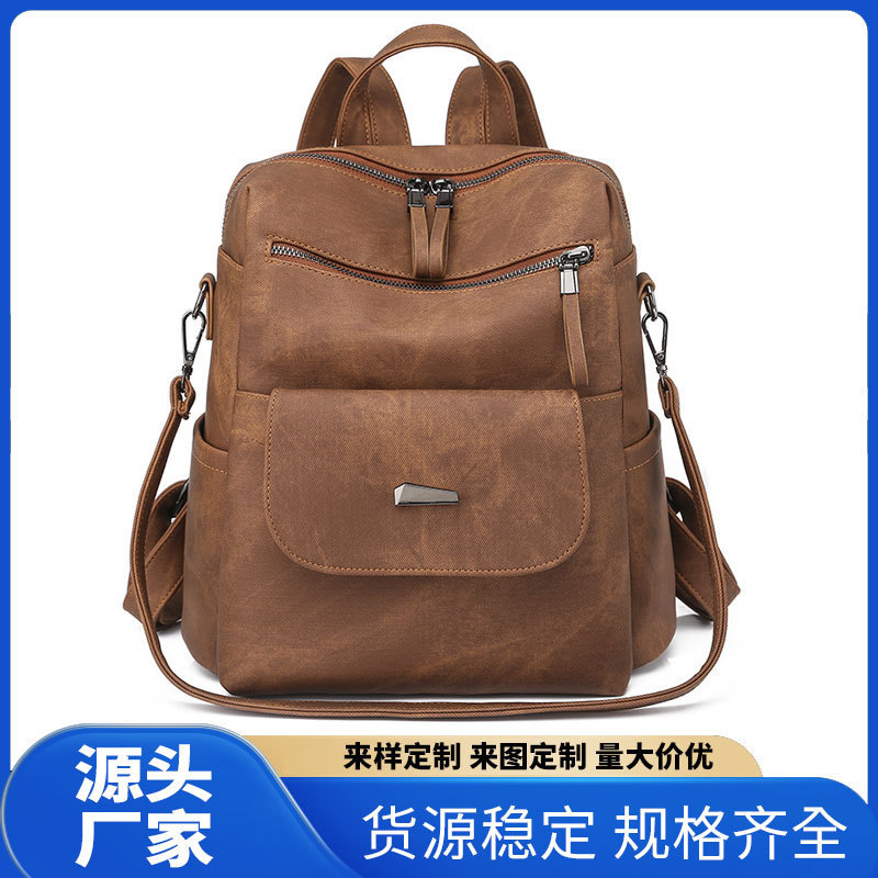 Cross-border backpack for women, Korean version, large capacity women's backpack, PU women's bag Cross-border backpack for women, Korean version, large capacity women's backpack, PU women's bag
