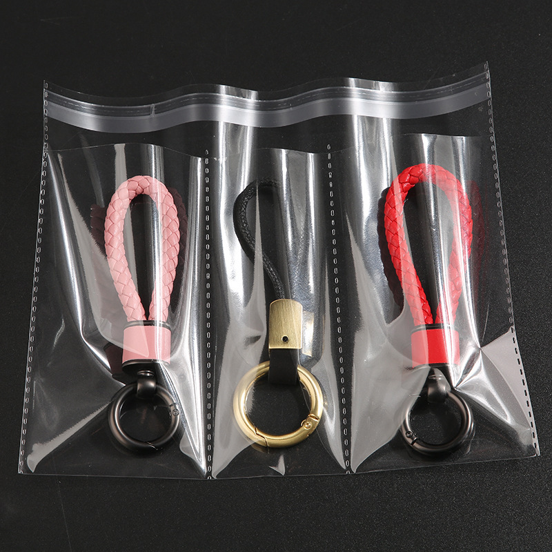 OPP card self-adhesive conjoined bag multi-compartment separated transparent plastic bag PE ten-compartment accessories flat packaging bag