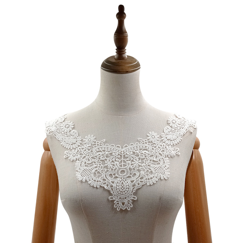 蕾丝绣花围领 水溶刺绣假领子 镂空胸花 DIY花边辅料