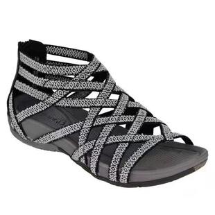 2021 foreign trade large size New European and American wedge flat cross strap open toe women's shoes back zipper Roman women's sandals