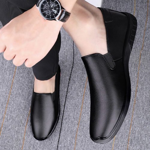 Men's shoes Loafers Peas shoes Men's casual leather shoes Men's cowhide breathable soft sole slip-on lazy driving shoes