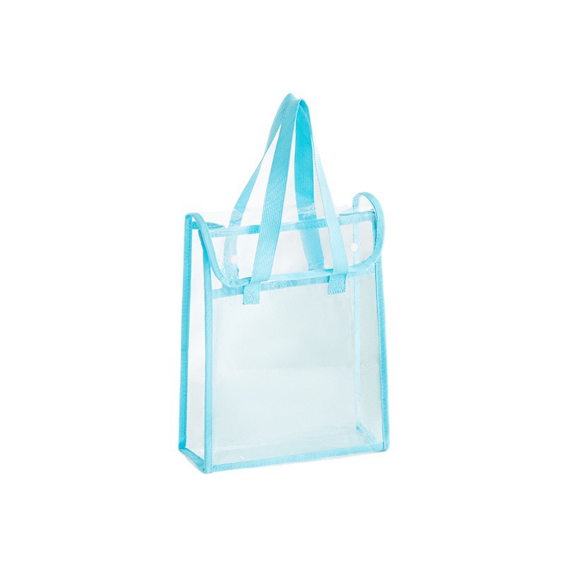 Bolsa de mano de PVC transparente gruesa bolsa de examen impermeable de gran capacidad bolsa de archivos bolsa de almacenamiento de libros bolsa de estudio para estudiantes