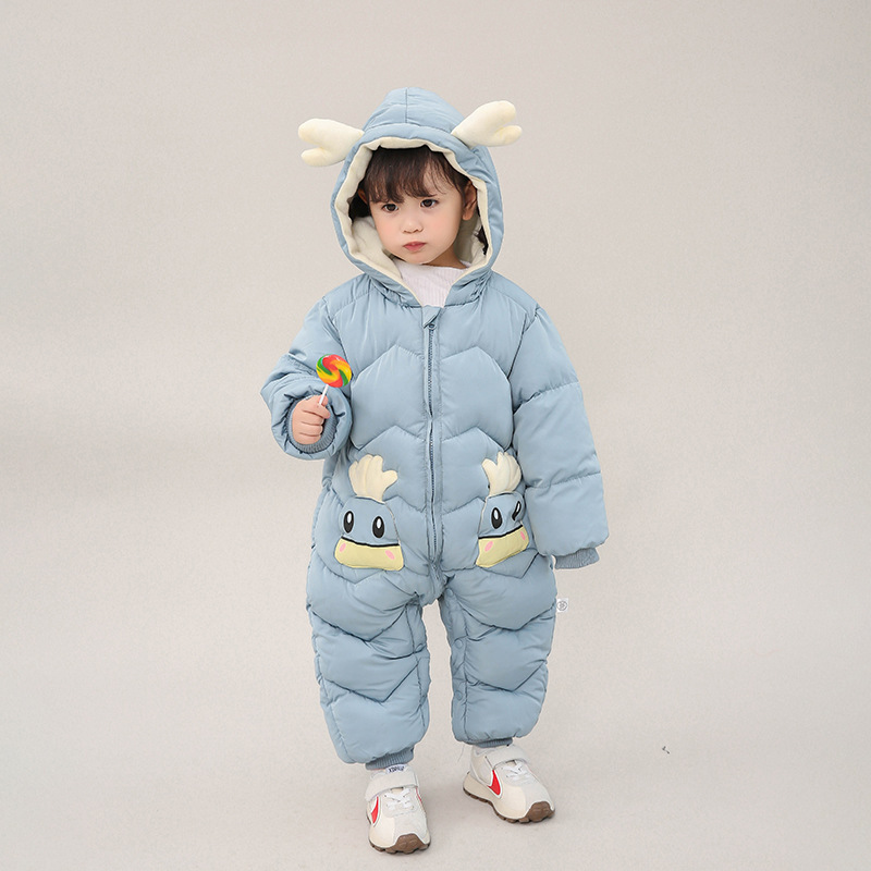 Ropa de bebé recién nacido mameluco del invierno del bebé mameluco del estilo occidental niños y niñas mono traje ropa exterior celebración ropa