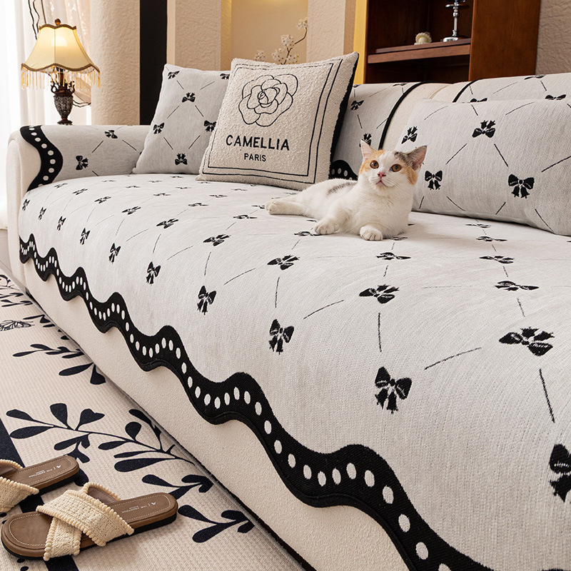 Cuatro estaciones cojín de sofá general ligero de lujo de alta sensación toalla de sofá antideslizante antideslizante doméstica toalla de sofá antideslizante resistente al desgaste anti-gato arañazo