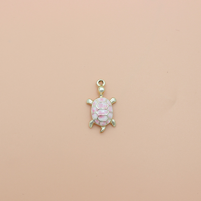 Tortoise, Cartoon Pattern 10 PCS/Package 1.4*2.4cm Alloy Tortoise Cartoon Pendant DIY Jewelry Accessories Earrings Keychain