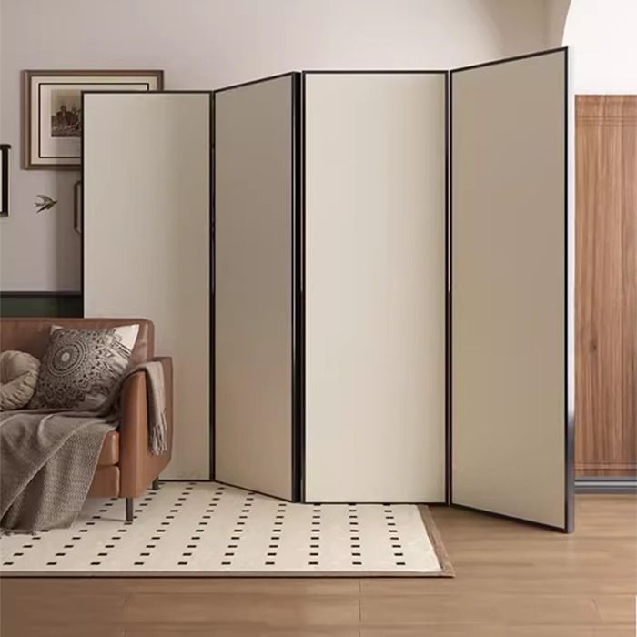 Cream-Style Screen Partition for Living Room, Foldable and Movable, Modern and Simple, Suitable for Hotel and Home Entrance, Folding Screen