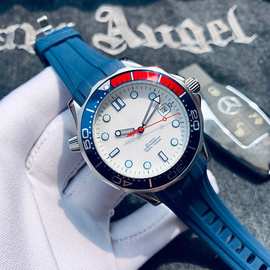 VS海马300米自动机械手表超霸四分橙夜光OR海马600米潜水男表