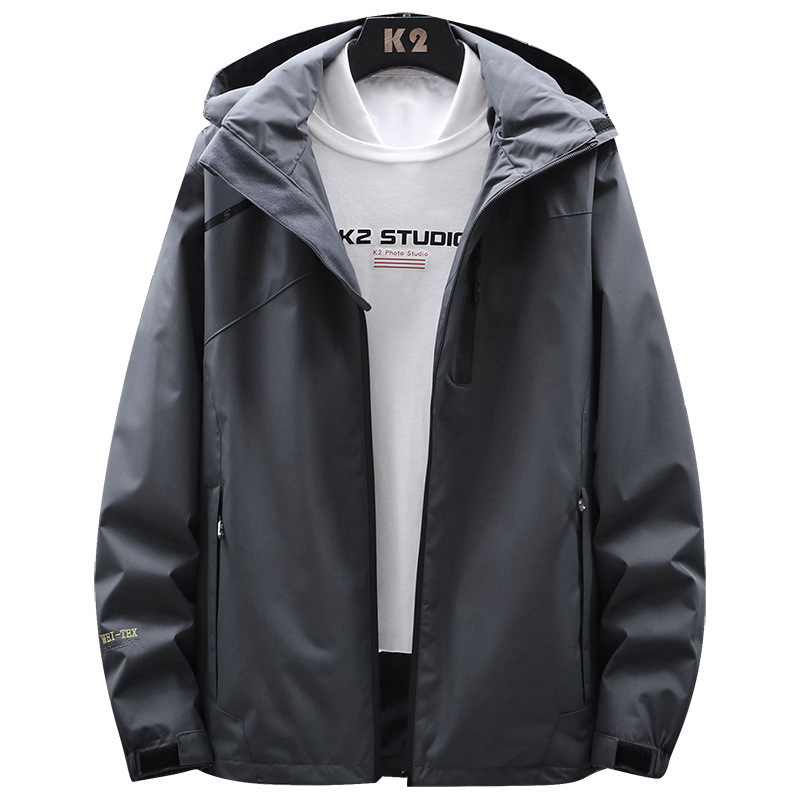 Fábrica directa al aire libre hombre ropa de asalto mujer primavera y otoño delgada abrigo abrigo impermeable a prueba de viento chaqueta casual