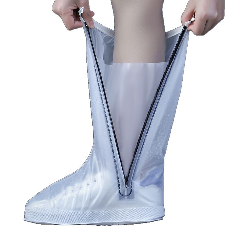 Cubierta de zapato de lluvia, impermeable y antideslizante, cubierta de zapato de lluvia para hombre, botas de lluvia gruesas y resistentes al desgaste, cubierta de pie de zapato de agua de tubo alto para mujer