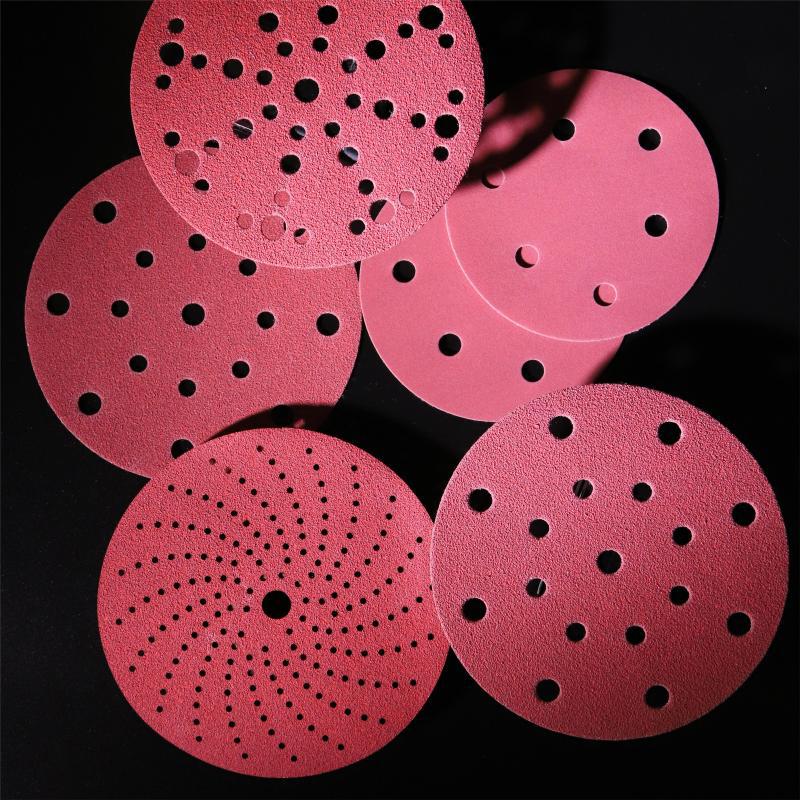 厂家批发6英寸60#氧化铝磨砂纸钩和循环干水砂纸圈汽车木塑料抛光