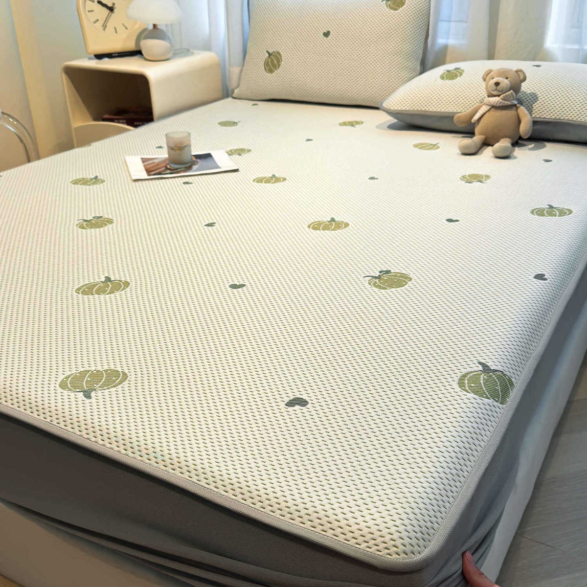 Sábanas de seda de hielo de verano, una pieza, estera suave de doble uso de doble cara 2025 nuevo dormitorio, estera individual, estera de tres piezas