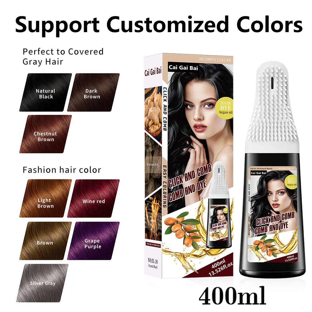 Tinte en Crema para Canas con Peine, Cobertura de Canas para Cabello image 1