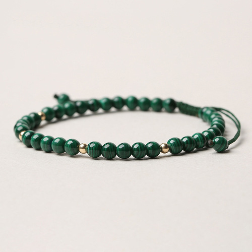Badu crystal bracelet, extremely fine malachite, 14k gold braided bracelet, men's and women's bracelet, simple and versatile hand jewelry wholesale