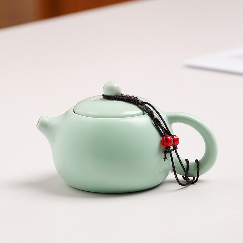 定窑亚光茶壶单壶陶瓷泡茶壶家用汝窑西施壶酒店用品功夫茶具