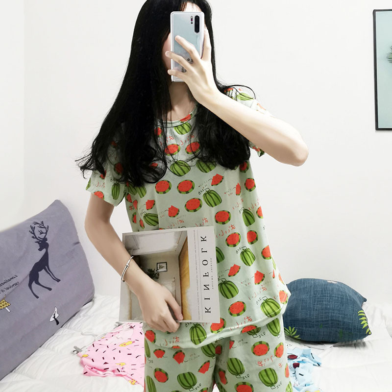 Milk 110 thin S green watermelon short set