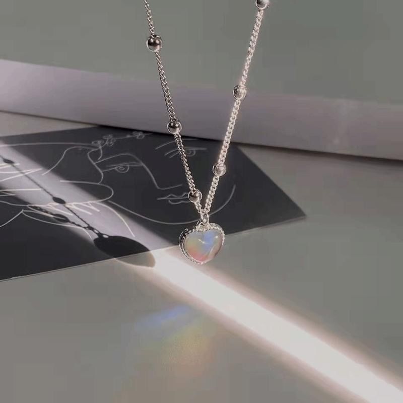 Sucré Style Simple Forme De Cœur Alliage Placage Incruster Pierre De Verre Femmes Pendentif display picture 2