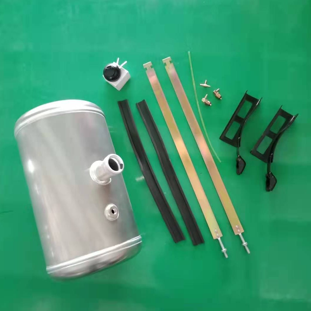 Truck Universal round aluminum alloy firewood heating small auxiliary fuel tank 50 long 28 diameter thickened main auxiliary