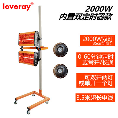 汽车车身两管移动式红外线烤漆灯 短波红外线烤灯|ms