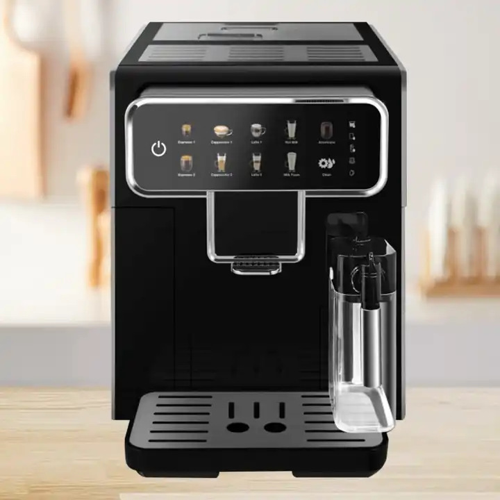 Large-screen touch household full-automatic Italian American one-button freshly ground steam high-pressure extraction milk coffee machine