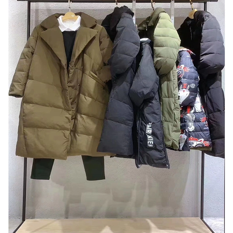 Ken Silk 2022 Осень Новая мода европейский и американский стиль длинный пуховик брендовая скидка поставка женской одежды