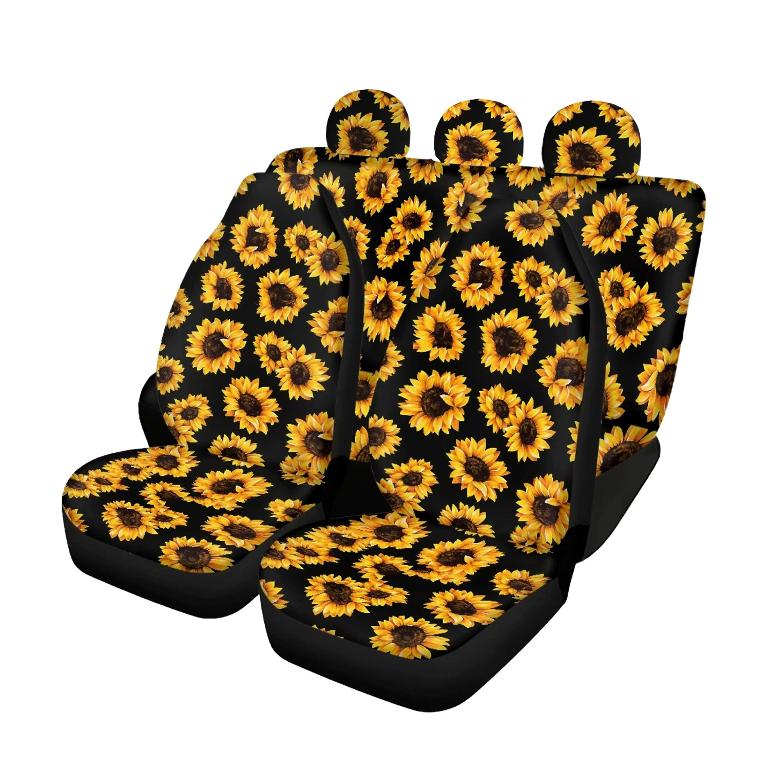 5 печать подсолнечника цифровая печать Внешняя торговля чехол для автомобильного сиденья с высокой спинкой подушка для экспорта трансграничной полиэфирной ткани